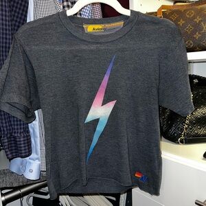 Aviator Nation Navy T-Shirt with Lightning Bolt
